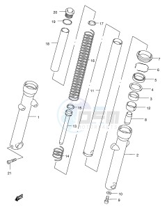 GZ250 (E1) drawing FRONT FORK DAMPER