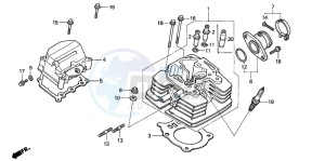 TRX350TE FOURTRAX 350 ES drawing CYLINDER HEAD