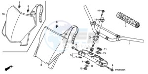 CRF250R9 Europe Direct - (ED / CMF) drawing HANDLE PIPE/TOP BRIDGE