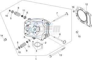 Liberty 200 4t Sport e3 drawing Cilinder head unit - Valve