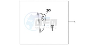 CBR1000RA9 ED / ABS REP drawing FAIRING SCUFF PAD