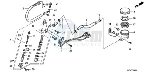 GL1800G GOLDWING 2ED drawing REAR BRAKE MASTER CYLINDER