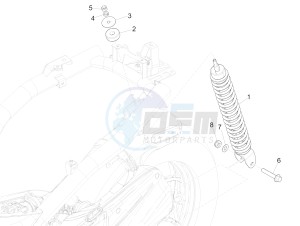 Liberty 50 iGet 4T 3V-2015-2017 (EMEA) drawing Rear suspension - Shock absorber/s