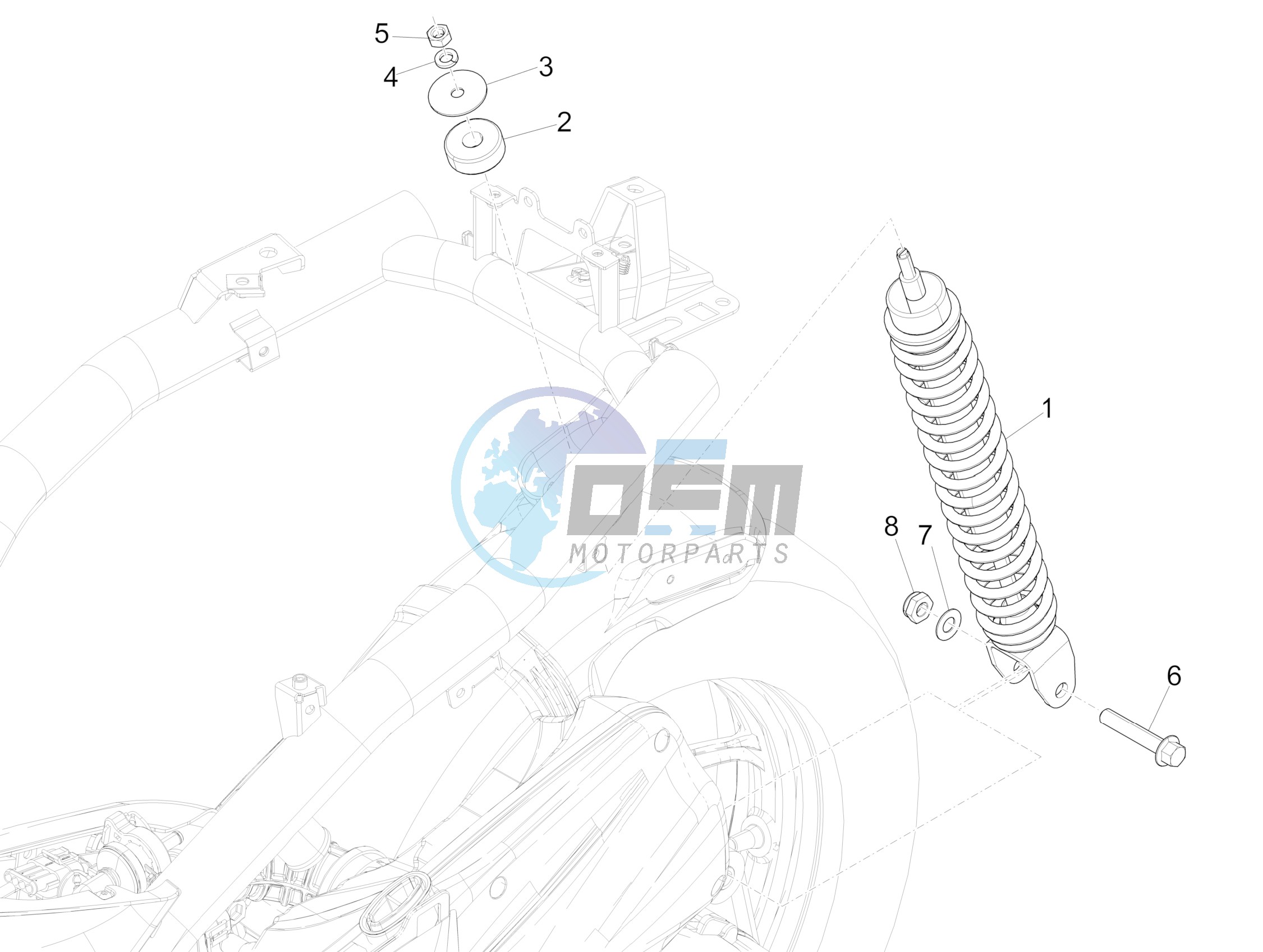 Rear suspension - Shock absorber/s