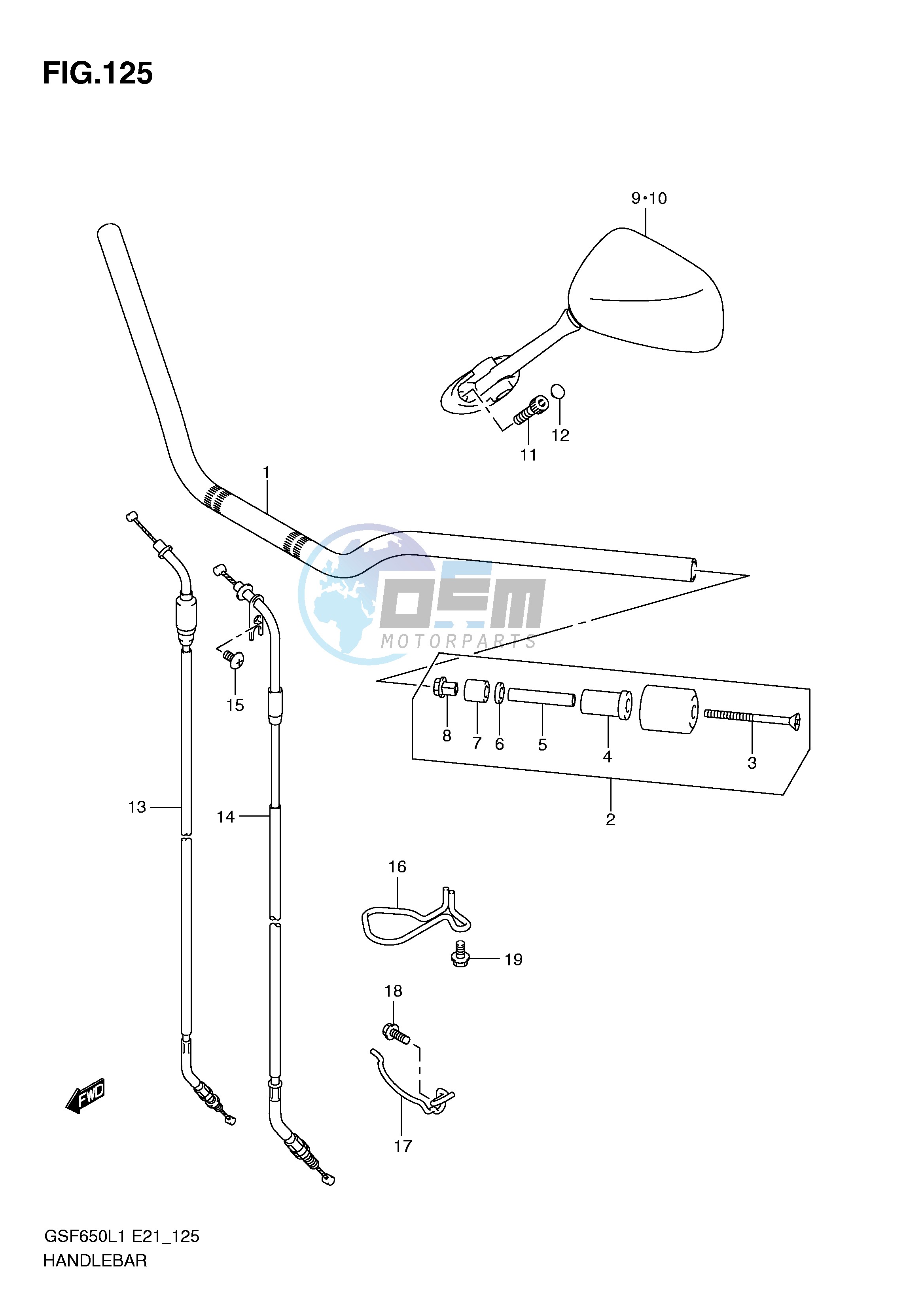 HANDLEBAR (GSF650SAL1 E21)