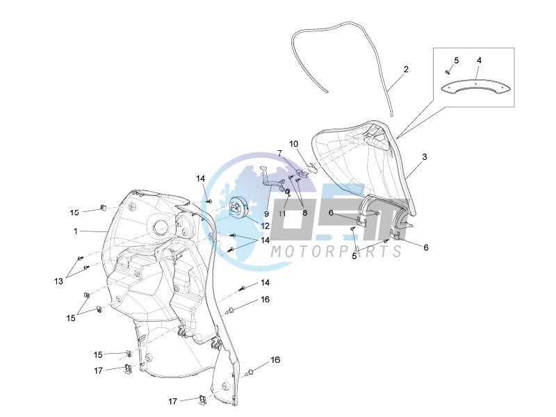 Front glove-box - Knee-guard panel