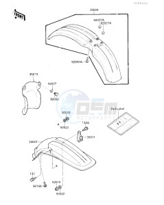 KX 500 D [KX500] (D1) [KX500] drawing FENDERS