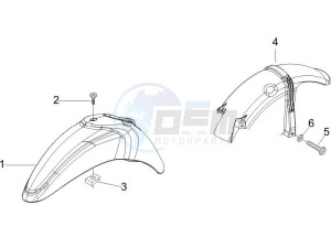 Liberty 200 4t (N15000U01) drawing Wheel housing - Mudguard