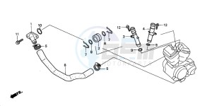 VT750DC SHADOW drawing WATER PIPE