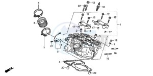 XL1000V drawing REAR CYLINDER HEAD