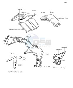 Z1000SX_ABS ZX1000MEF FR GB XX (EU ME A(FRICA) drawing Decals(Green)