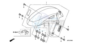 CB600FA3A Europe Direct - (ED / ABS ST) drawing FRONT FENDER