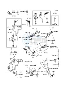 Z750 ABS ZR750MCF UF (UK FA) XX (EU ME A(FRICA) drawing Ignition Switch