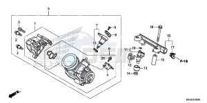 NC700SDD NC700S Dual Cluth ABS 2ED drawing THROTTLE BODY