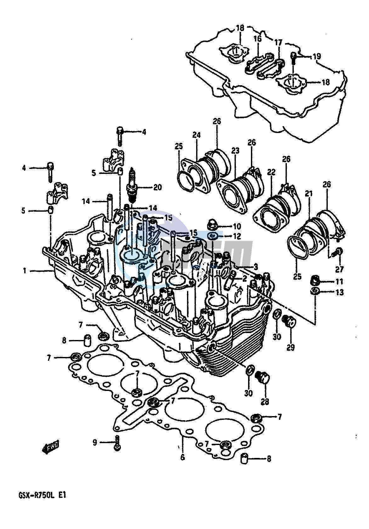 CYLINDER HEAD (MODEL J K)