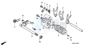 CBR125RWA Germany - (G / WH) drawing GEAR SHIFT DRUM