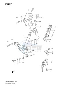 TS185ER (E71) drawing STEERING STEM