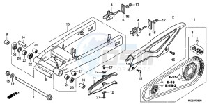 NC700XC drawing SWING ARM