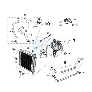 SAT125 E drawing COOLING SYSTEM