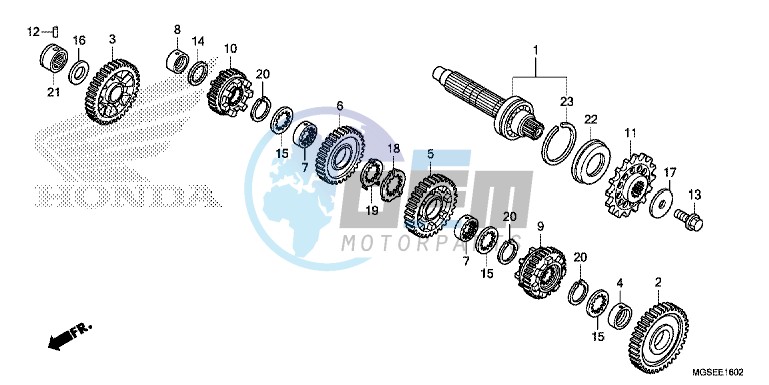 TRANSMISSION (NC700SD) (COUNTERSHAFT)