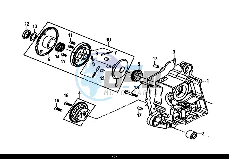 R CRANK CASE-OIL PUMP ASSY