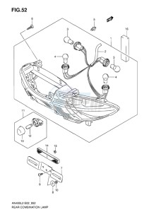 AN400Z ABS BURGMAN EU-UK drawing REAR COMBINATION LAMP