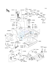 KVF 650 B [PRAIRIE 650 4X4 ADVANTAGE CLASSIC] (B2) [PRAIRIE 650 4X4 ADVANTAGE CLASSIC] drawing FUEL TANK