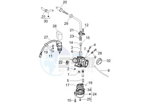 Fly 50 2t drawing Carburetors components