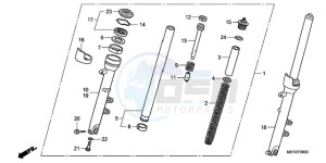 CBF600N9 UK - (E / MKH) drawing FRONT FORK