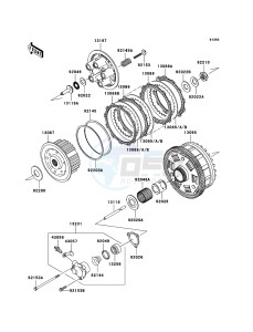 ZZR1400_ABS ZX1400D9F FR GB XX (EU ME A(FRICA) drawing Clutch