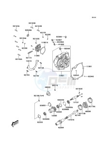 KVF300 KVF300CDF EU drawing Front Bevel Gear