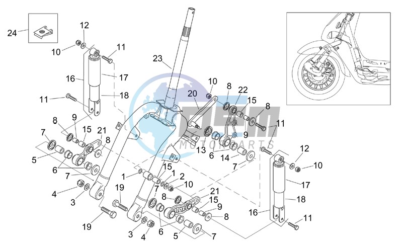 Front shock absorber