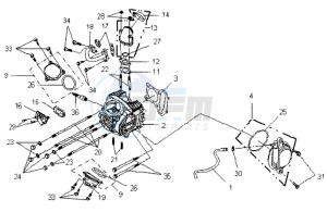 VS 125 drawing CYLINDER HEAD CPL   / THERMOSTAT