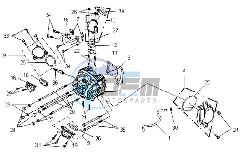 CYLINDER HEAD CPL   / THERMOSTAT