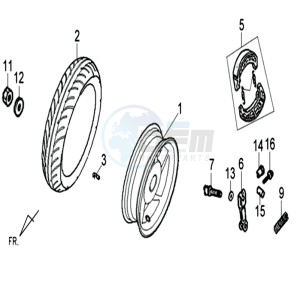 ORBIT II 50 drawing REAR WHEEL