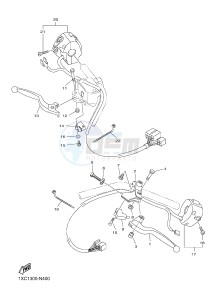 XVS950CUD-A XV950 ABS XV950 R-SPEC (BS58) drawing HANDLE SWITCH & LEVER