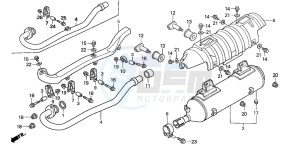 TRX350FM FOURTRAX drawing EXHAUST MUFFLER