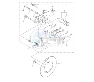 YZF R1 1000 drawing REAR BRAKE CALIPER