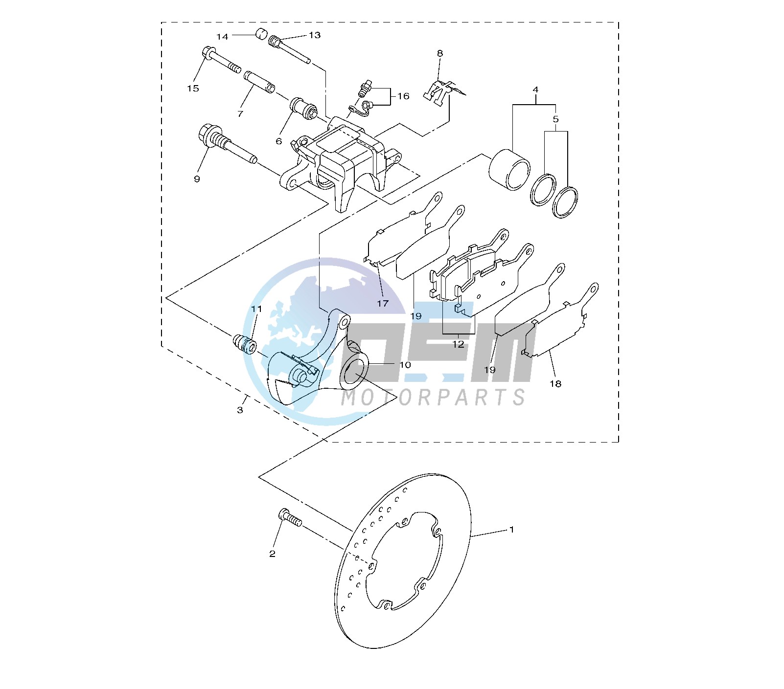 REAR BRAKE CALIPER