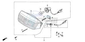 NSR50S drawing HEADLIGHT