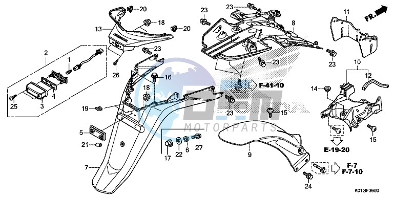 REAR FENDER/ LICENSE LIGHT