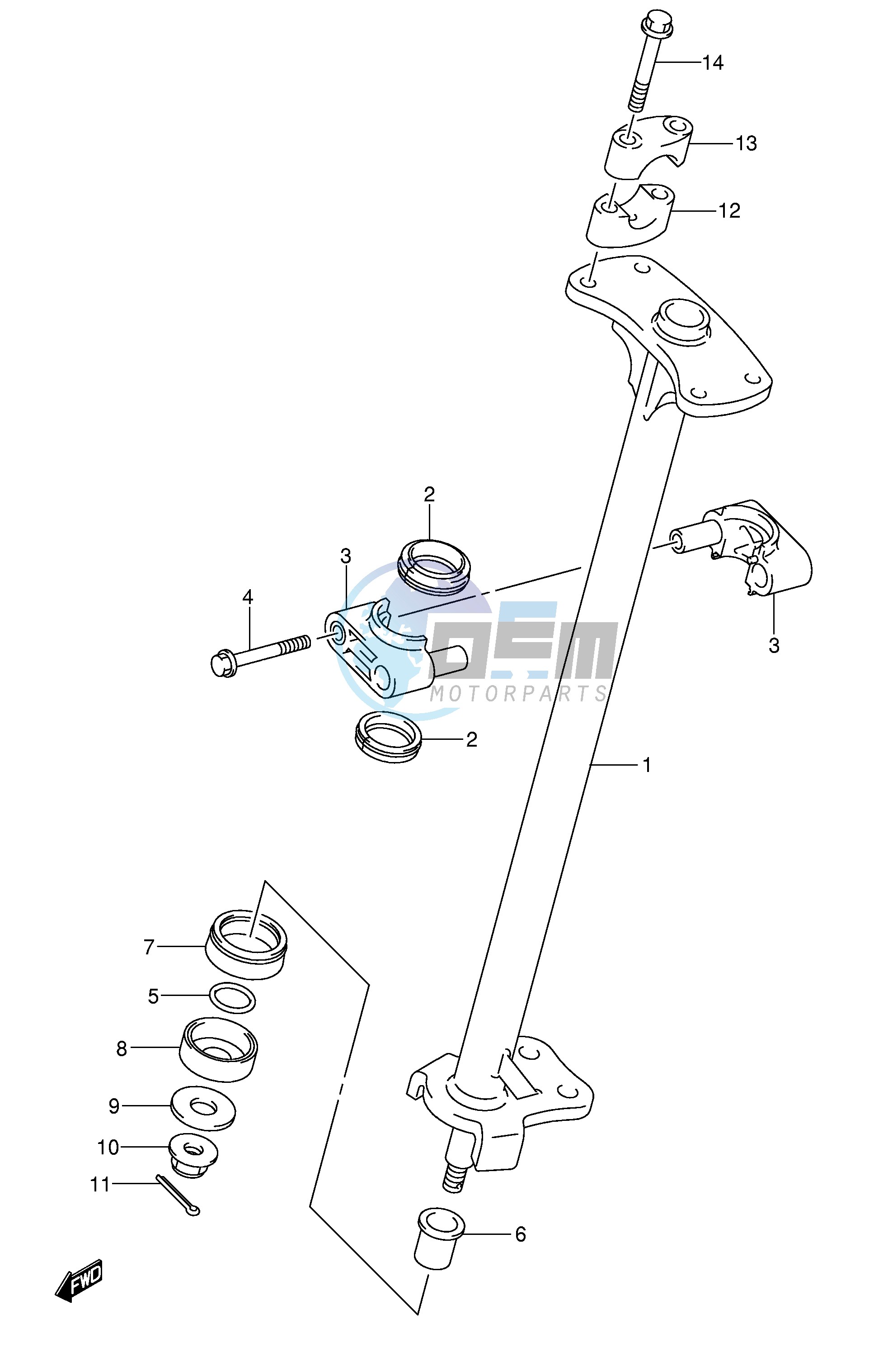 STEERING SHAFT (MODEL K2 K3)