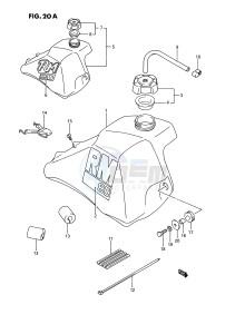 RM80 (E3) drawing FUEL TANK (MODEL J K)