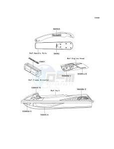 JS 750 C [SXI PRO] (C1-C5) [SXI PRO] drawing DECALS-- JS750-C5- -