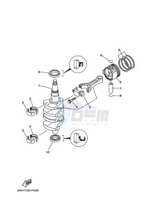 F15CE drawing CRANKSHAFT--PISTON