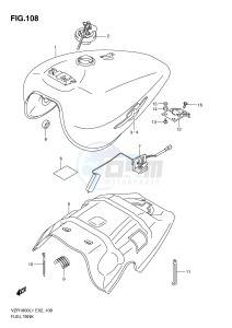 VZR1800 (E2) INTRUDER drawing FUEL TANK (VZR1800L1 E24)