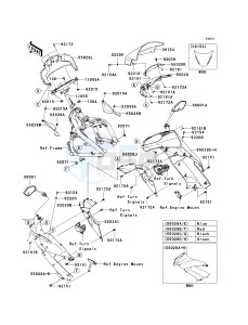 EX 650 C [NINJA 650R] (C9F) C9F drawing COWLING-- UPPER- -