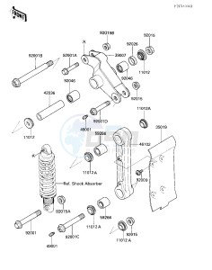 KX 250 C [KX250] (C2) [KX250] drawing REAR SUSPENSION -- 84 KX250-C2- -