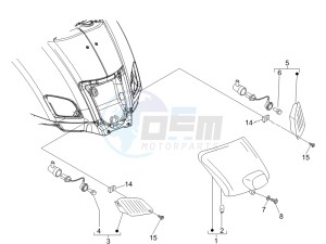 LX 50 2T E2 Touring (30Kmh) drawing Tail light - Turn signal lamps