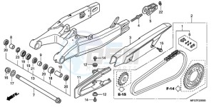 CB600FA39 Australia - (U) drawing SWINGARM